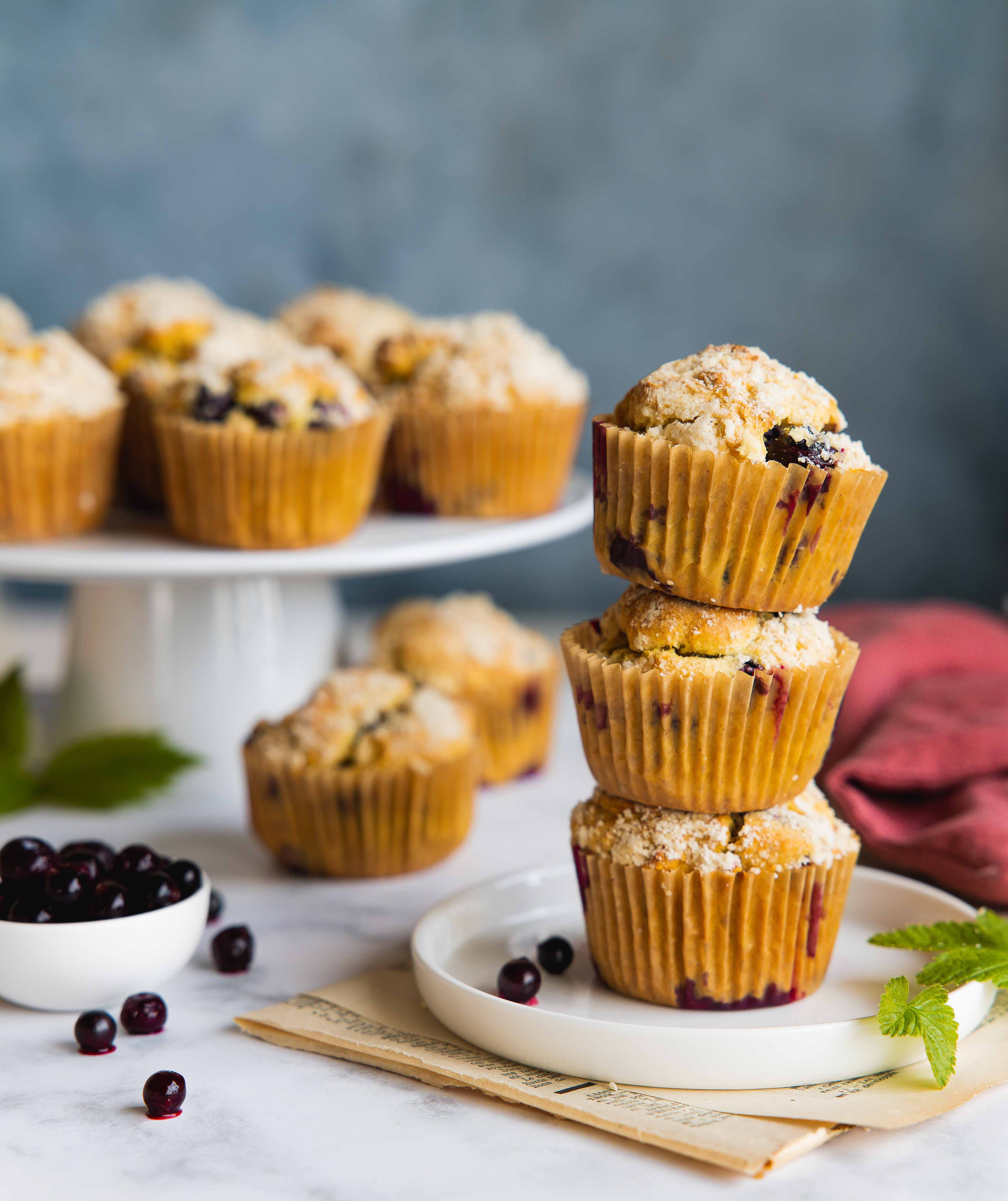 Muffins aux cassis sans gluten SweetnessLab